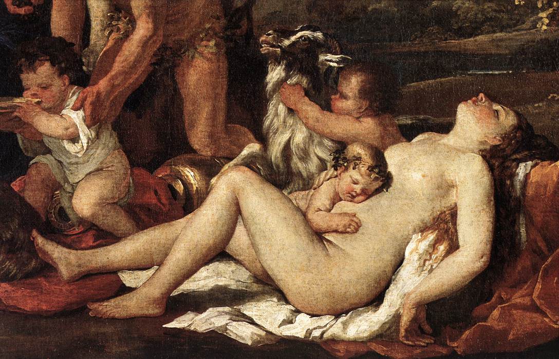 POUSSIN, Nicolas The Nurture of Bacchus (detail) af